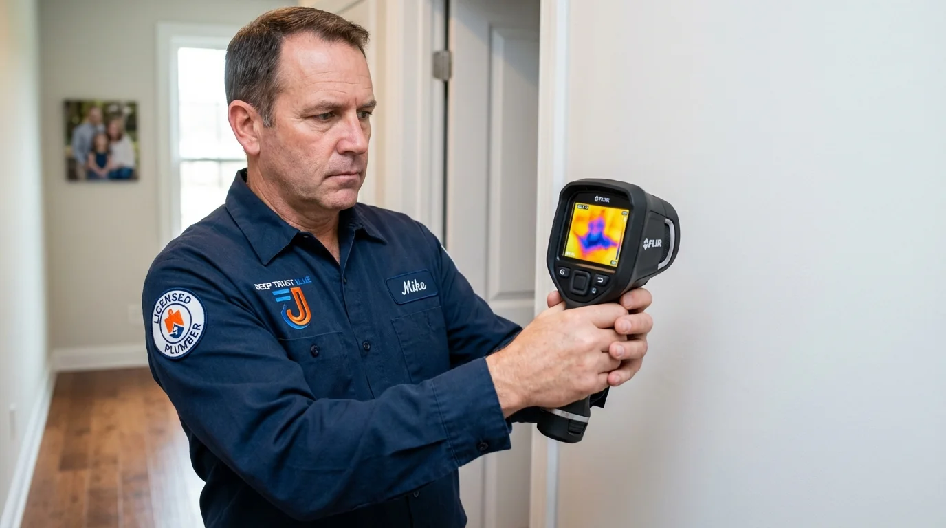 Thermal imaging leak detection by Johns Plumbing LLC in Ranson